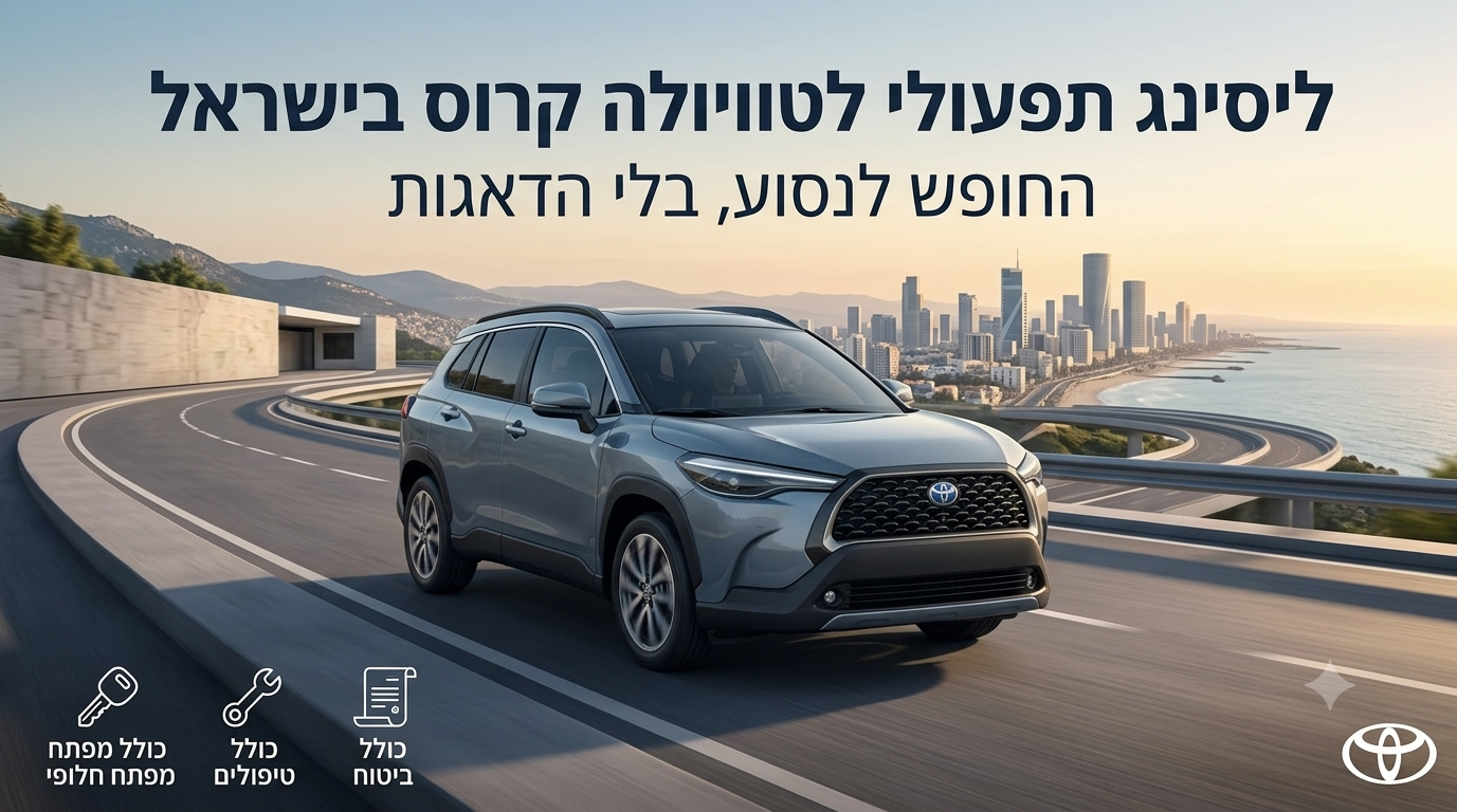 ליסינג תפעולי טויוטה קורולה קרוס ליסינג תפעולי טויוטה קורולה קרוס